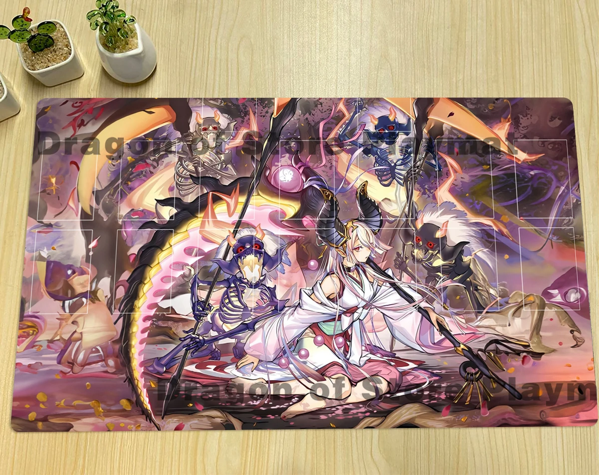 YuGiOh TCG Playmat ، لعبة الطاولة TCG ، لعبة الورق التجاري ، وسادة ماوس مطاطية ، مناطق وحقيبة مجانية ، 60x35cm