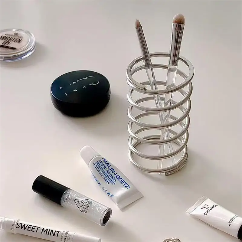 Stainless Steel Toothbrush Holder Metal Bathroom Organizer for Toothpaste Makeup Brush Storage Rack Home Bathroom Accessories