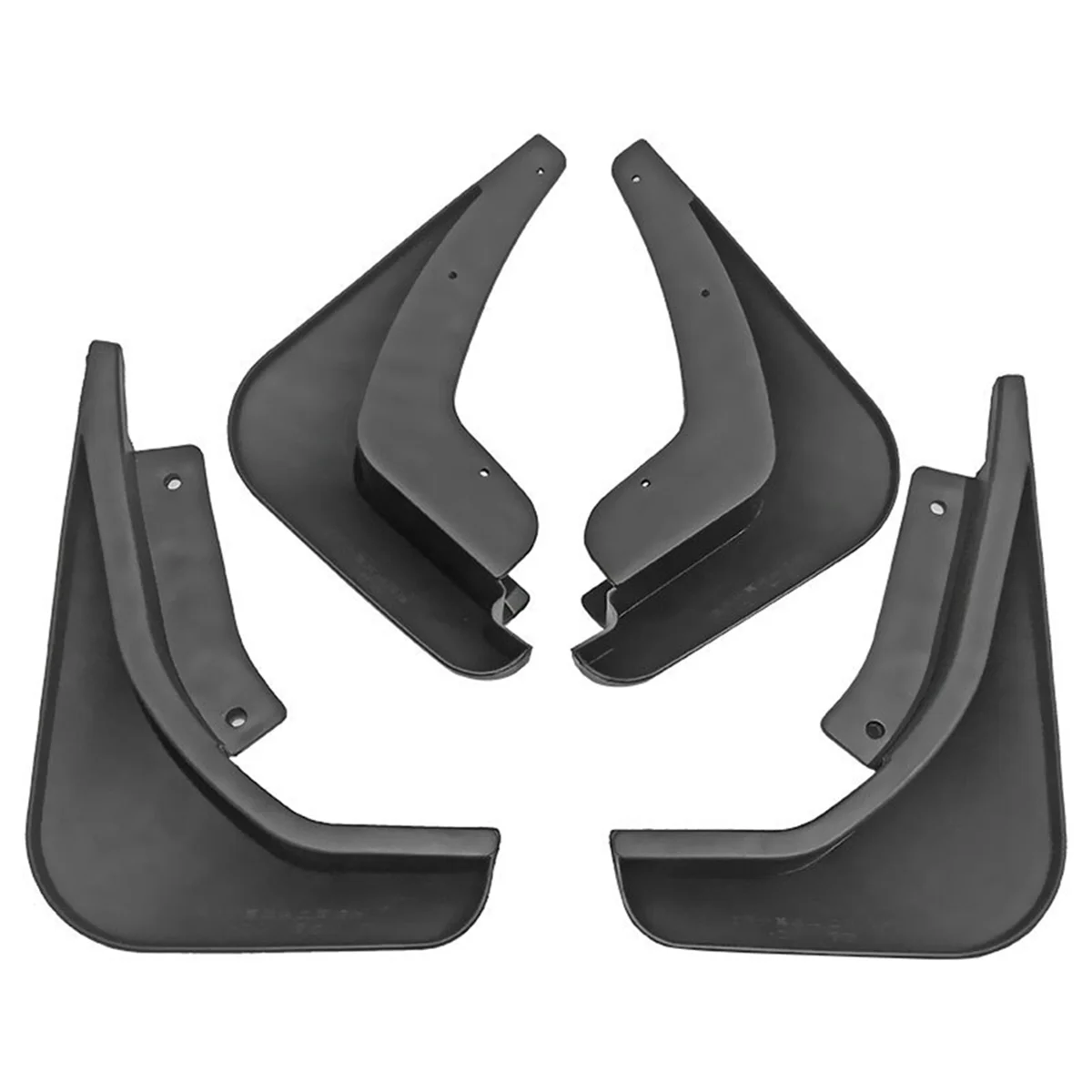 #606T 4PCS Car Mudguard Mud Flaps ford Fiesta Mk7 2009 - 2017 (Black)