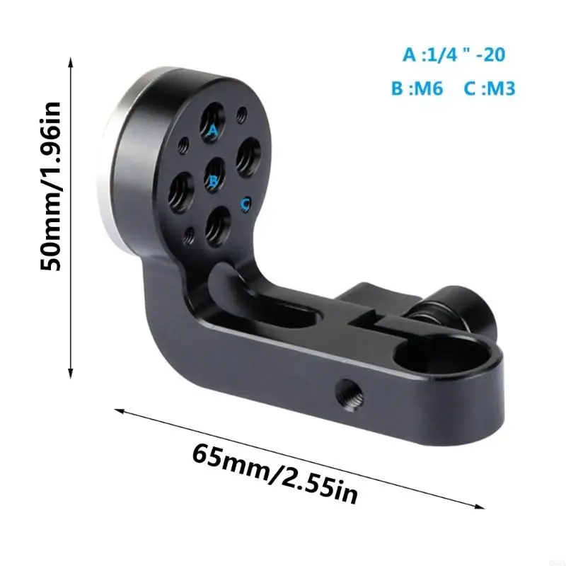 ロゼットM6メス男性スレッドアダプター15mmロッドクランプマウントブラケットアルミニウム066A