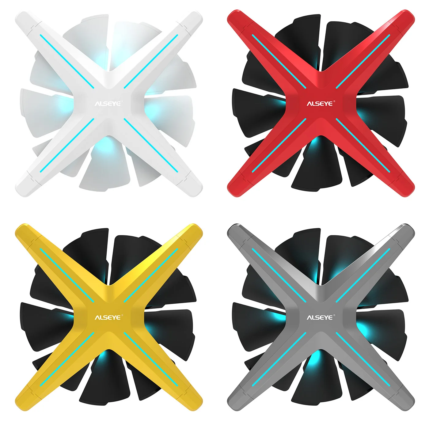 

ALSEYE X12 Case Cooling Fan with ARGB Light Synchronization PWM Temperature Control Silent Frameless Design for Computer Hardwar