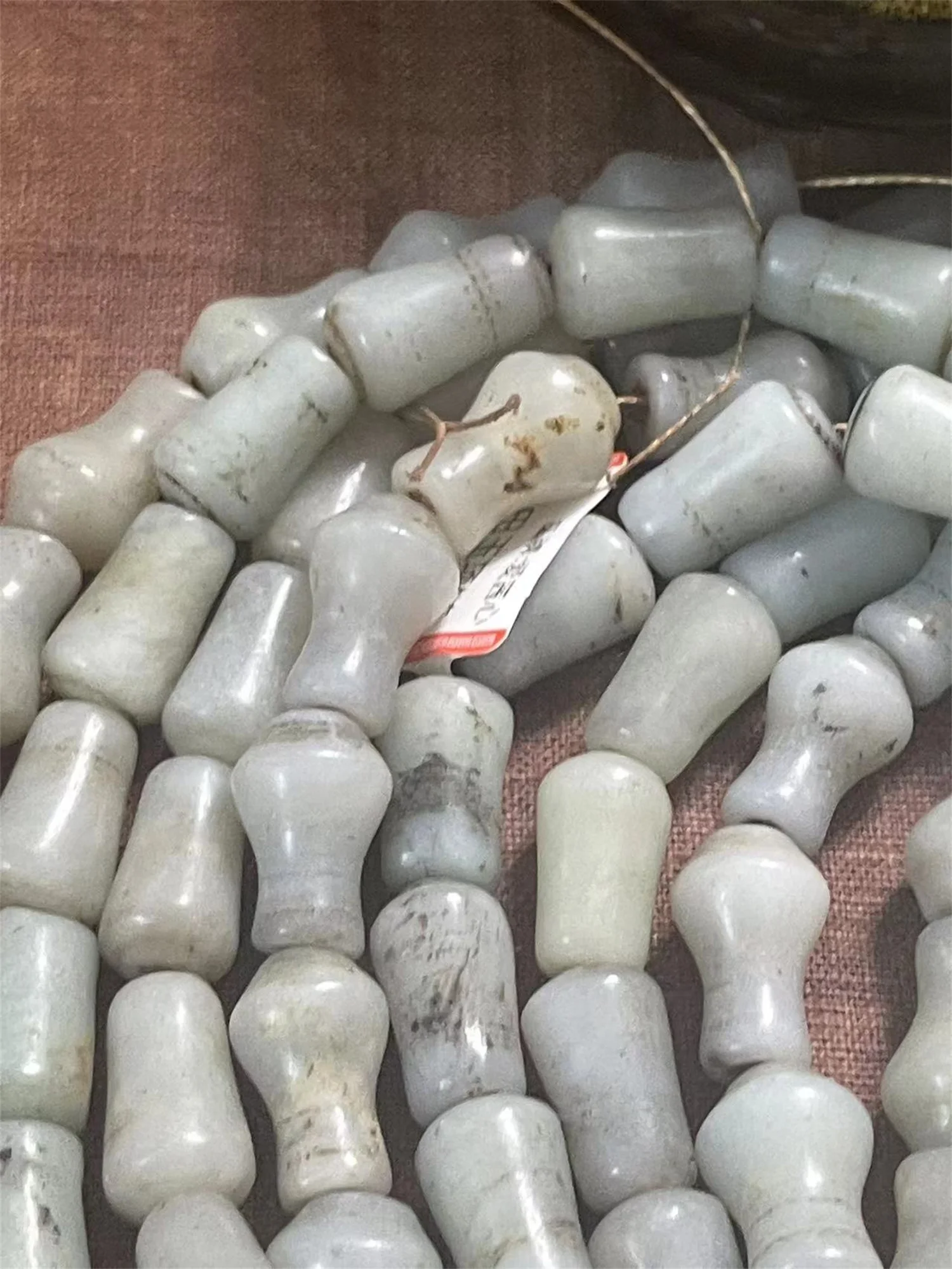 1pcs/lot Natural Ancient Jade Treasure Bottle Beads Barrel Beads Diamond Beads Necklace Rare and unique Ethnic style Collectible