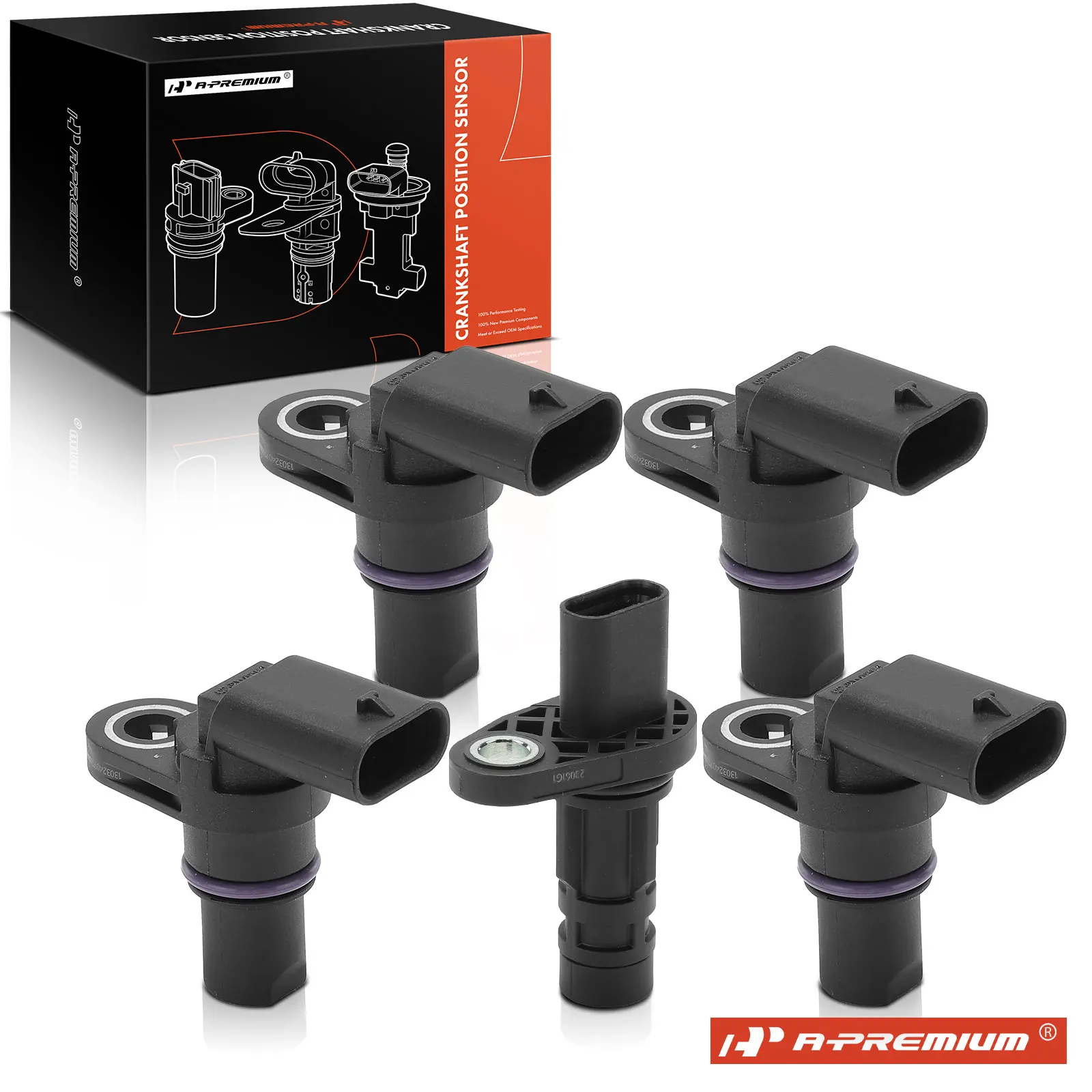 A-Premium Camshaft and Crankshaft Position Sensor with 3 Blades for Audi R8 2017 V10 5.2L