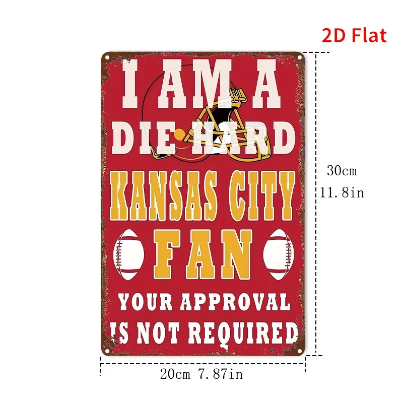 2D Flat - 1pc Metal Sign, 2D Flat, 