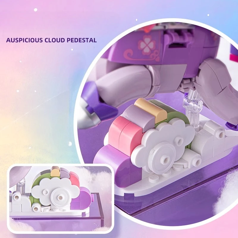 حالمة يونيكورن اللبنات Kawaii الجسيمات الصغيرة للأطفال تجميع لعبة نموذج معماري سطح المكتب هدية مزخرفة #4