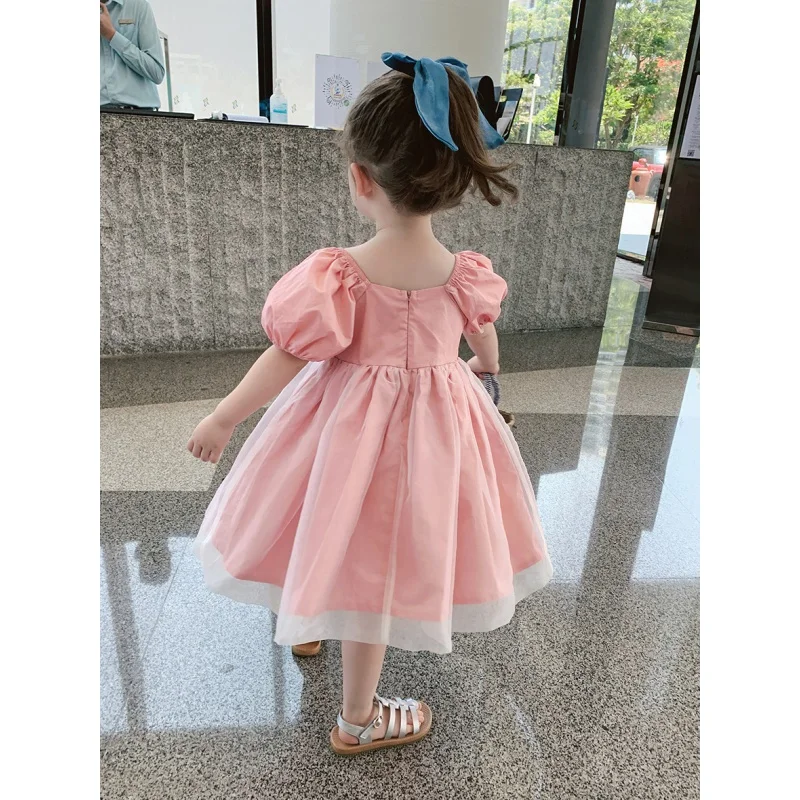 

Girls' Dress Wholesale Fashionable New Baby Dress Children's Bubble Sleeve Princess Dress Summer Live Supply