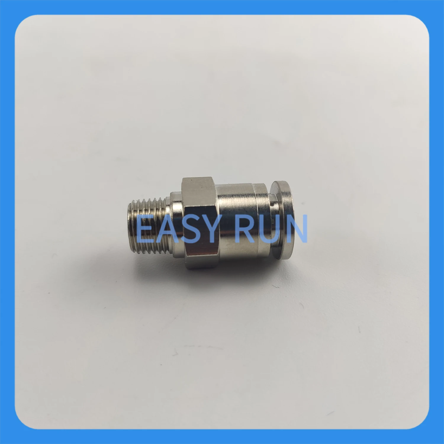 Metal oil quick connector with external thread R1/8 air pipe straight through quick insert PC 8mm, high pressure resistant