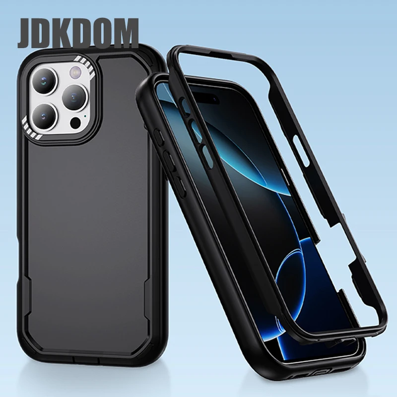 

Противоударный защитный чехол JDKDOM для iPhone 16, 15, 14, 13, 12, Pro Max, чехол для телефона с беспроводной зарядкой для iPhone 16, 15, 14 Plus