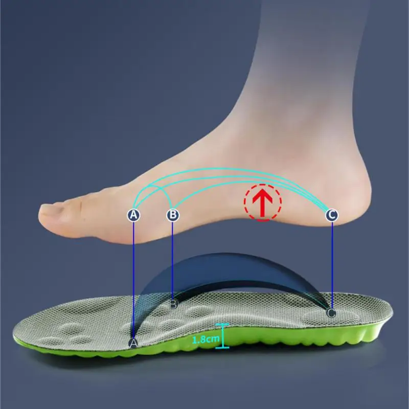 High Elasticity Latex Sport Insoles Soft Shoe Pads Arch Support Orthotic Insoles Breathable Deodorant Shock Absorption Insoles