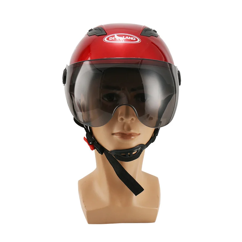 Open Dual Lens Visors Helmet Motorcycle Scooter Bike Electric Car Anti-UV Safety Hard Hat Bicycle Cap Motorcycle Accessories