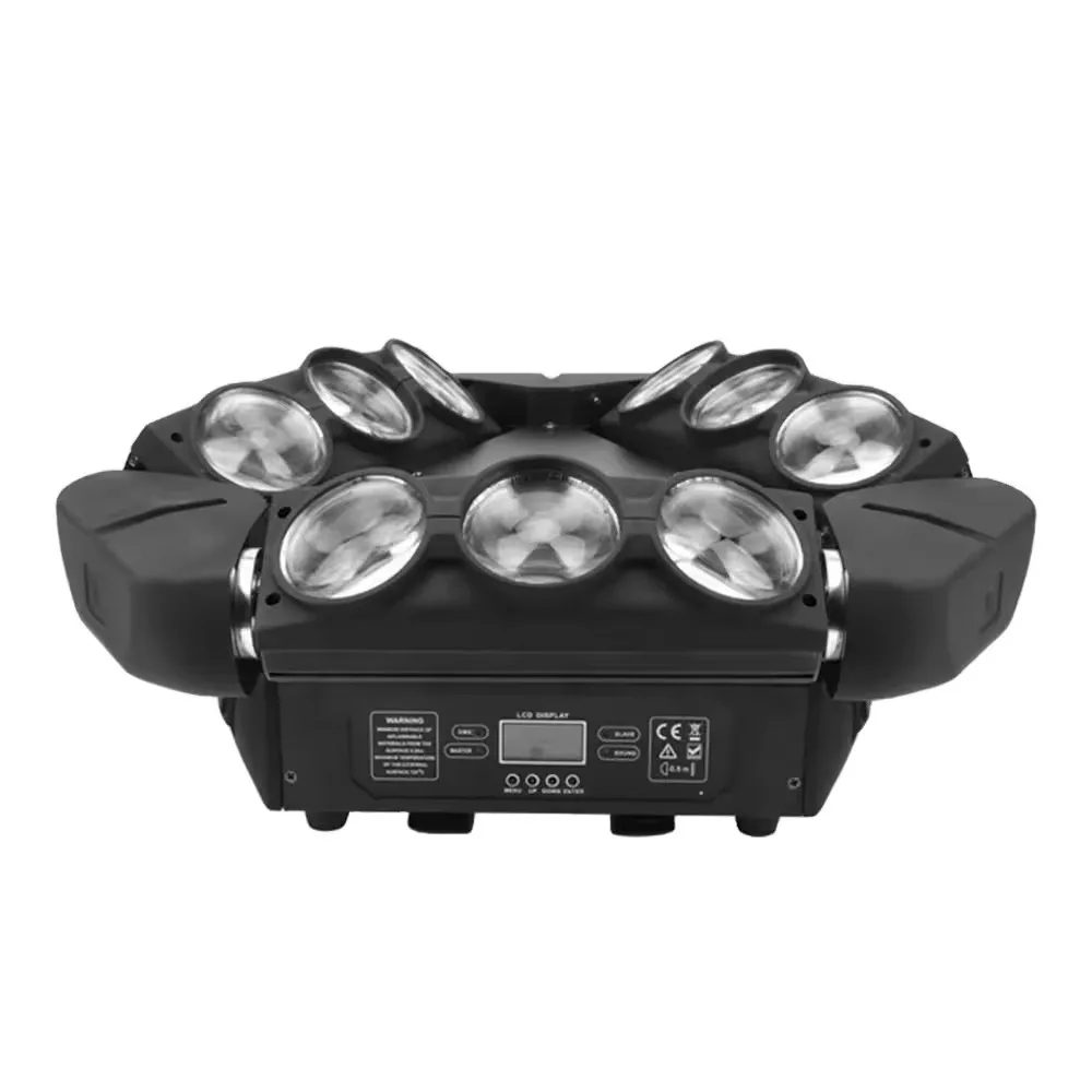 Professionele Podiumverlichting Led Spider Licht 9pcs * 10w 4in1 Rgbw Led Podium Moving Head Licht voor Bruiloft Disco Dj