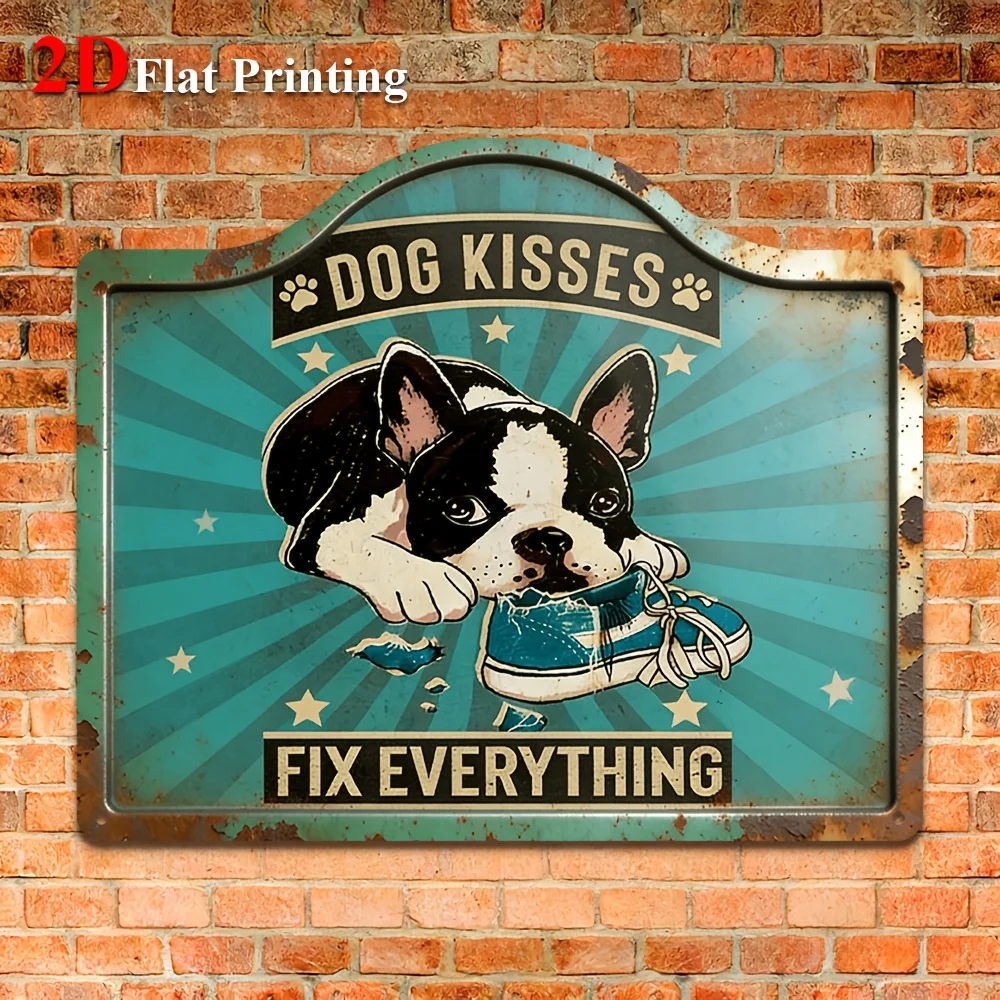 1pc, 2D Flat, Signs Metal Sheet Painting 
