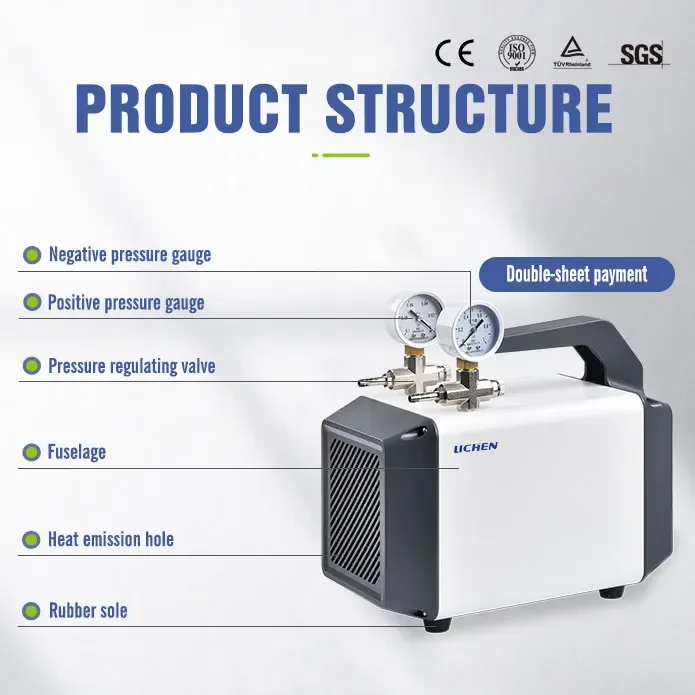 Loratory high quality 30L/min 1/6 / low noise por oil-free acuum pump