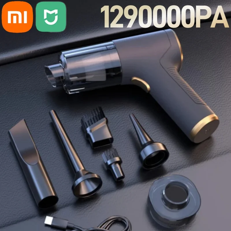 Mijia-ワイヤレスカー掃除機,ハンドヘルド掃除機,吸引,2 in 1,ポータブル,家庭用,車,デュアルユース,ミニ,1290000pa