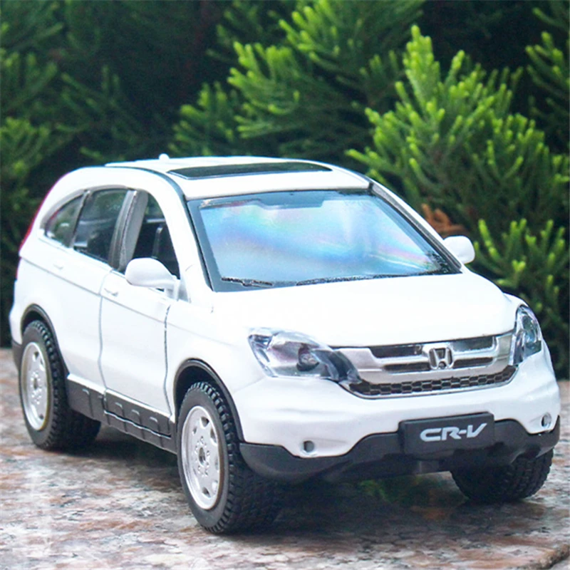 Modèle de voiture HONDA CRV SUV en alliage, jouet en métal moulé, reproduction du son et de la lumière, Collection, cadeau pour enfants, 1:32