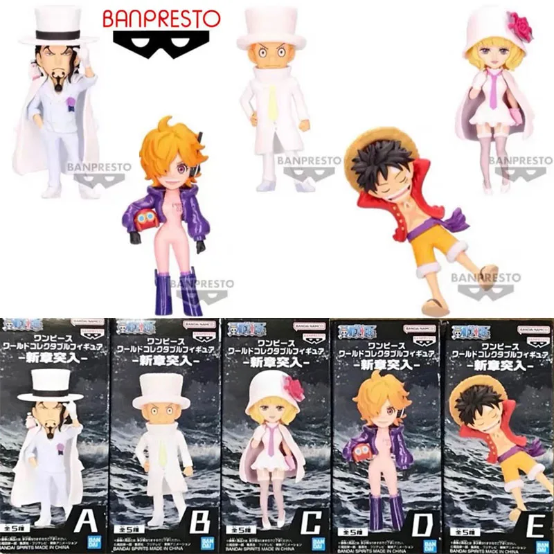 Banpresto 오리지널 WCF 캔디 토이, EX 캐시폰 원피스 애니메이션 피규어, 몽키 D. 소년 소녀용 루피 액션 피규어 장난감, 어린이 선물