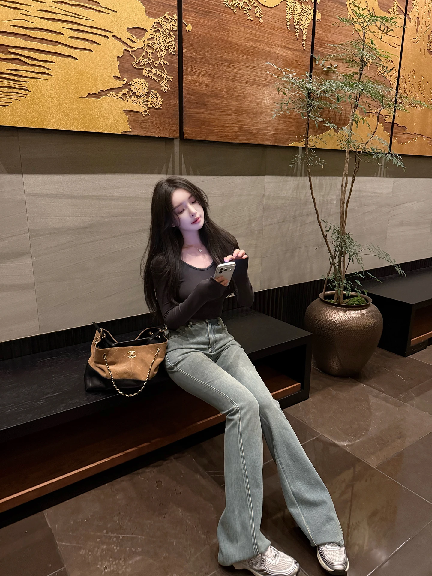 

MISS CHANGE Versatile Slimming Wool Silk Blend Soft Stretchy Milk Skin Feel Top Women's Faion Summer T-irt High Waist Design