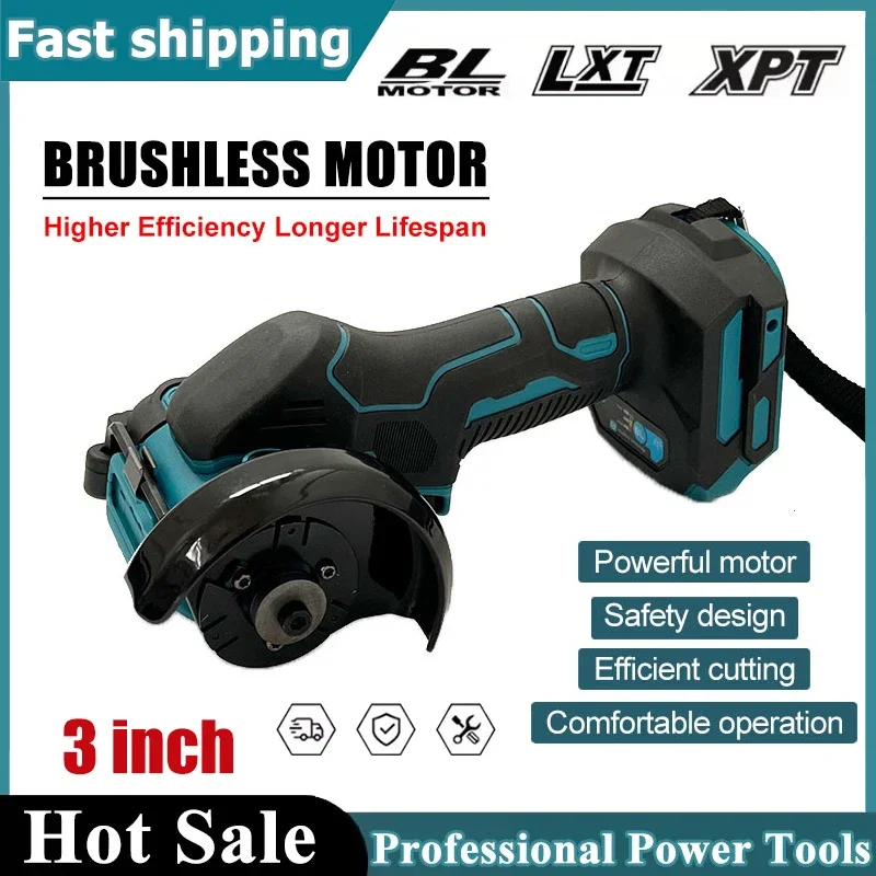 

Подходит Makita 3-дюймовая мини-бесщеточная электрическая циркулярная пила Беспроводная перезаряжаемая ручная электрическая шлифовальная машина Инструмент 18 В Батарея