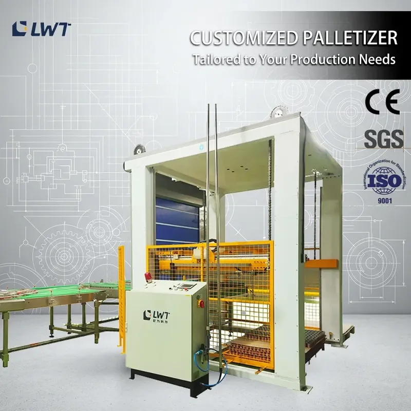 Lwt Glass Bottle Automatic Palletizer Stacking Machine Palletizer for Food Can Production Line