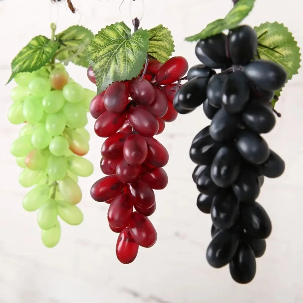 Simulated Fruit Grape Skewers Artificial Fruit Grape Food Lifelike Fake Fruits Plant Courtyard Garden Home Decoration Supplies