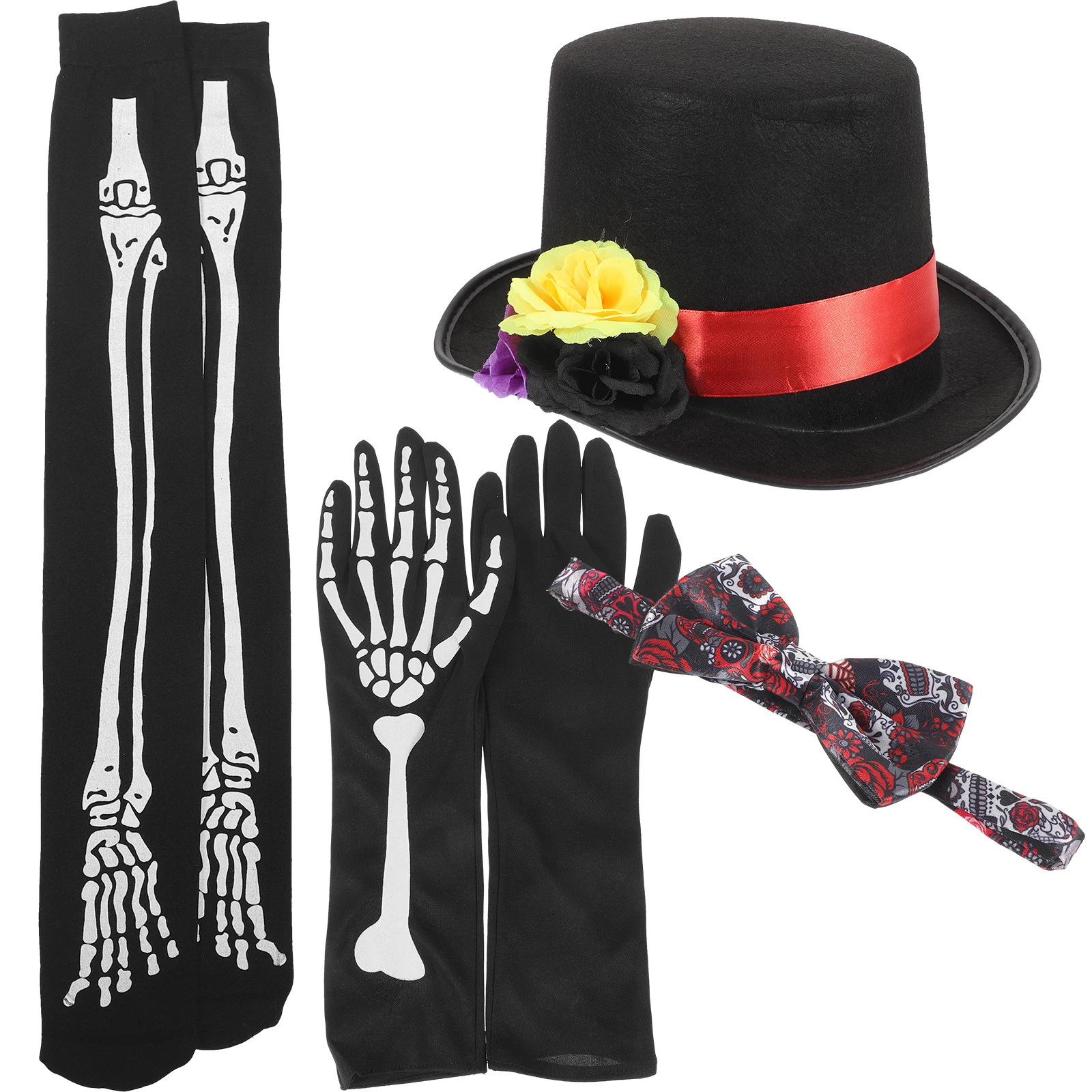 The Flowers Skull Hat Suit Decorazione Cappelli decorativi Tessuto Accessori Halloween Adulto