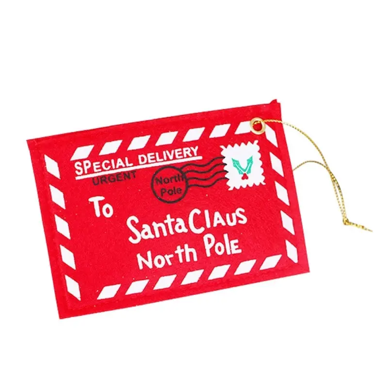 

Christmas Xmas Tree Envelope Non-woven Fabric Santa Hanging Card Holder Gift Bag Decoration