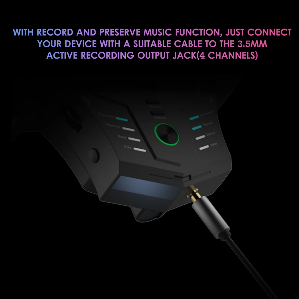 A61P G0 Pro Guitar Preamplifier BT Preamp Pickup Acoustic Chorus Delay Reverb Effect Soundhole Pickup with Receiver