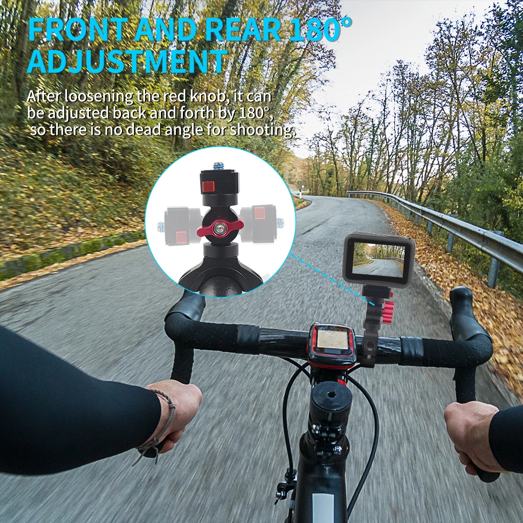 Motorrad Fahrrad Lenker Quick Release Clamp Halterung für GoPro 13 12 11 OSMO 360 Action 5Pro Insta360 GO 3S Stand Licht Halter – Detail 4
