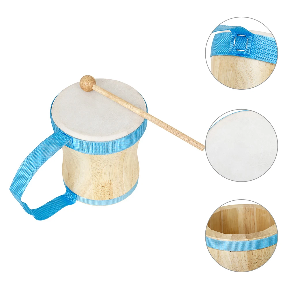 

Wooden Percussion Hand Drum Sheepskin Drumhead Clear Sound Kids Beginner Musical Instrument Drum Rhythm Sticks