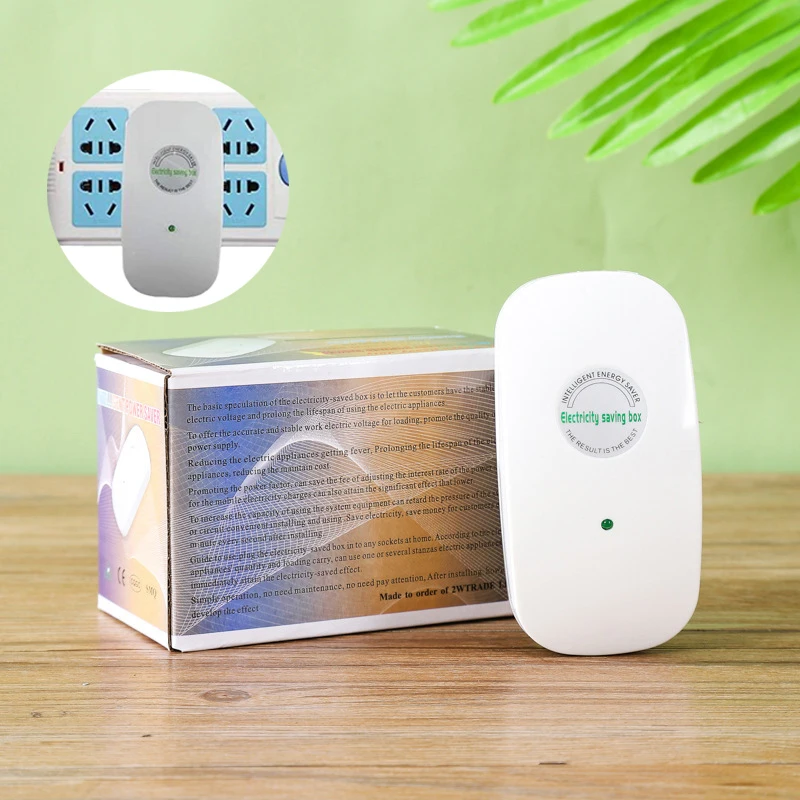 Electricity Saving Box US/UK Adapter Intelligent Power Factor Saving Device Smart Power Saver Cost Reducing Smart Home Office