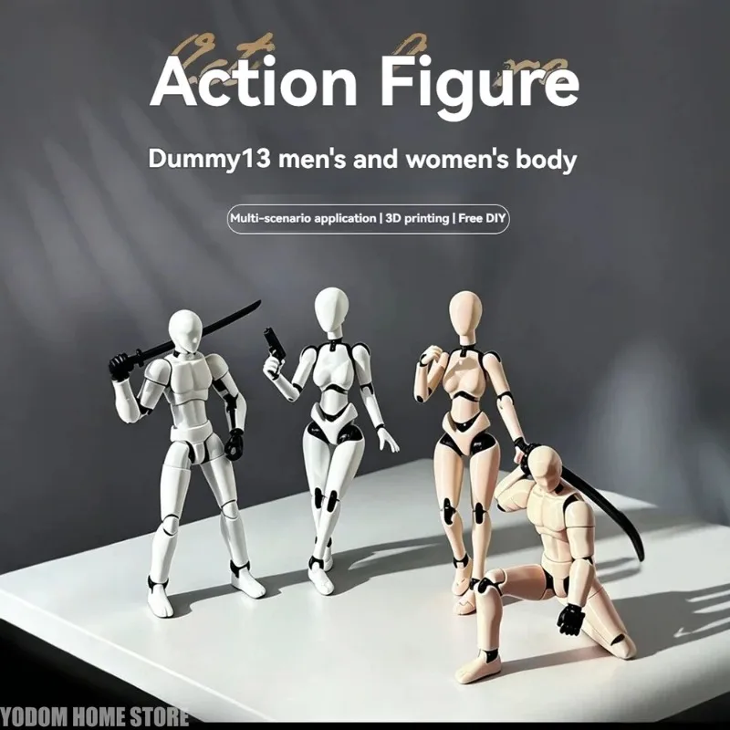 Flexible Swivel Ball Joint Action Figure for Sketching Painting, Heavy Duty Articulated Artist Reference Model Mannequin Kit