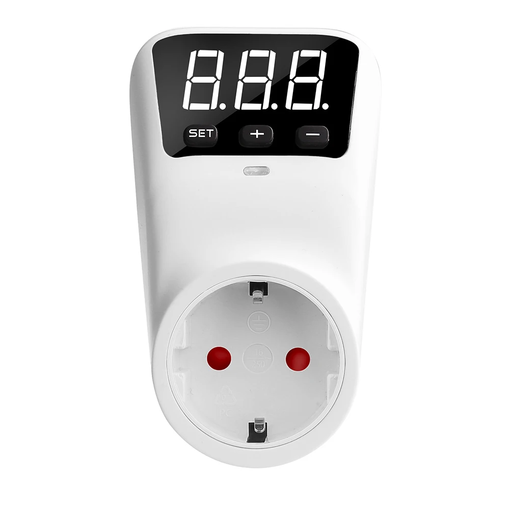230 فولت 16A LED عرض حماية المقبس قابل للتعديل الرقمية الجهد العالي والمنخفض حماية المقبس لمكيف الثلاجة