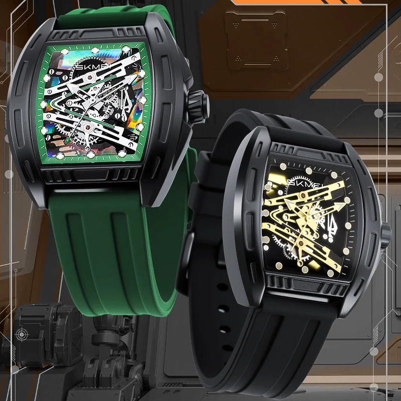 SKMEI موضة ملونة الهاتفي الإبداعية الأصلية ساعات حركة الكوارتز للرجال النساء 3Bar مقاوم للماء تاريخ ساعة اليد Reloj Hombre #1