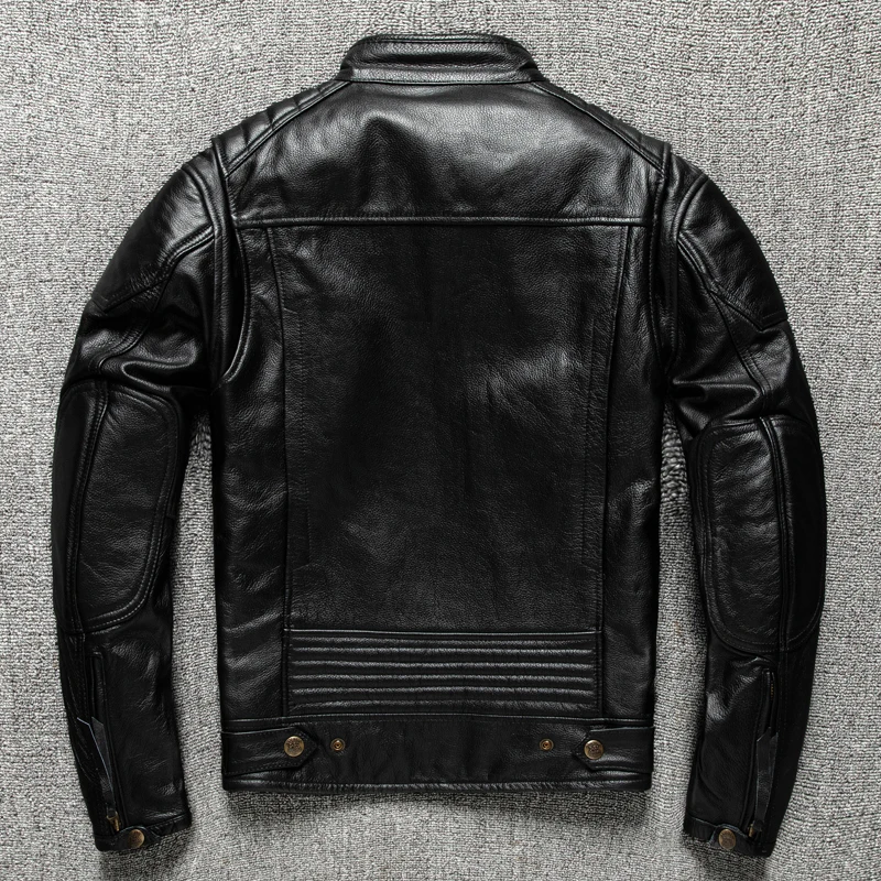 New First Layer Cowhide Motorcycle Clothing Leather Leather men's Leather Jacket Motorcycle Riding Clothes