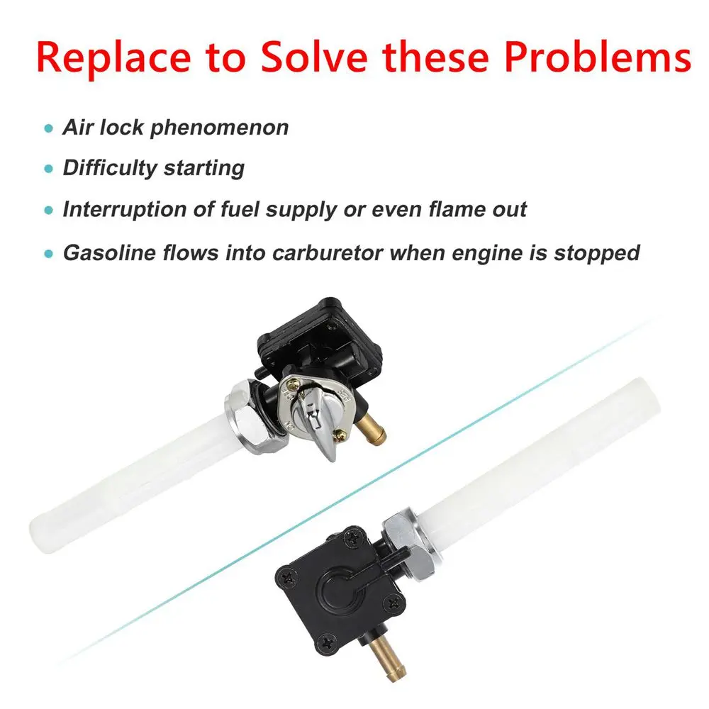High Quality Fuel Valve Petcock With Male Thread Features Motorcycle Parts 61338-94D 22mm For Harley FLST FXST FLT FXD 1995-2001