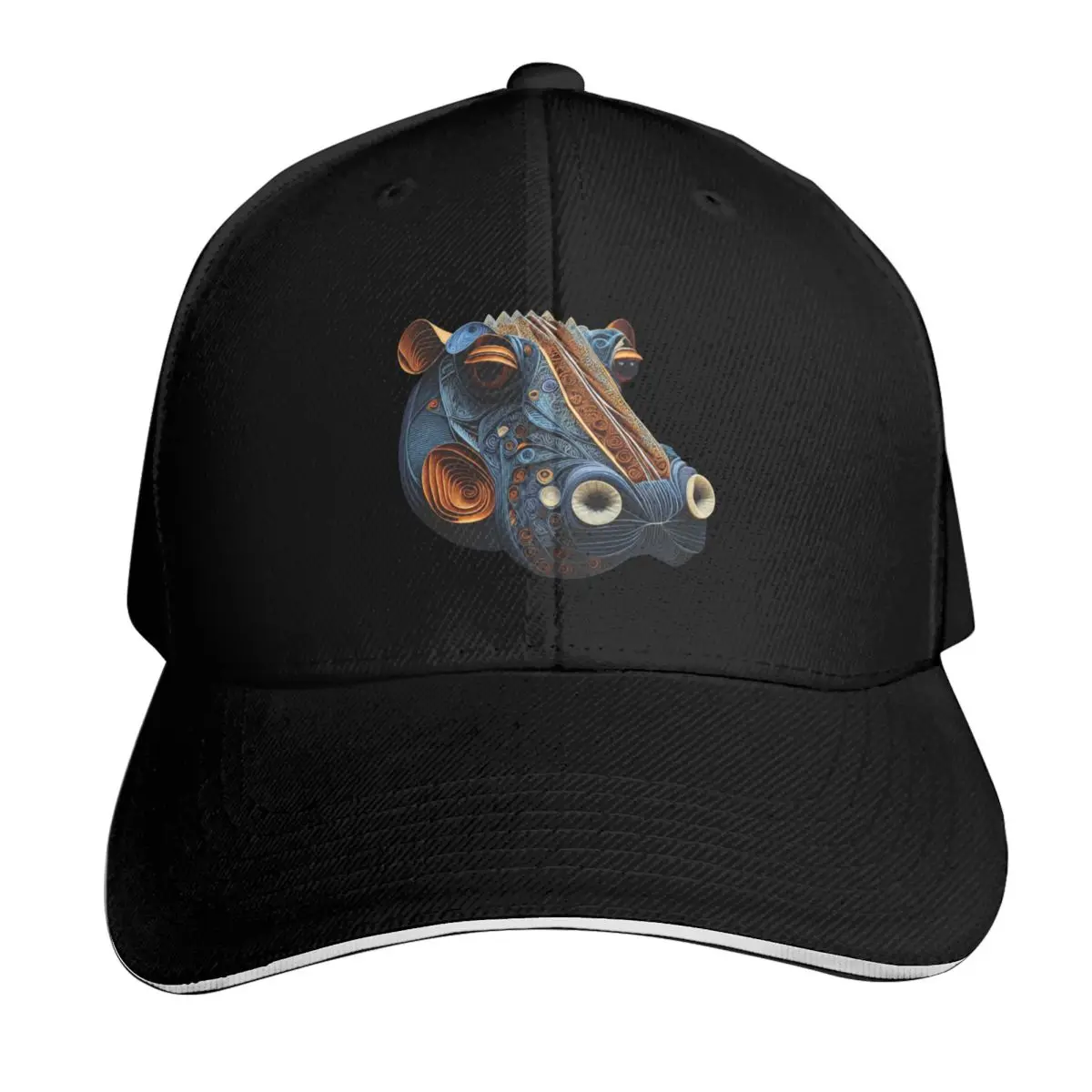 Hippo - The Paper Collection Baseball Cap Lightweight Packable Gift for Him Her Casual Daily Wear