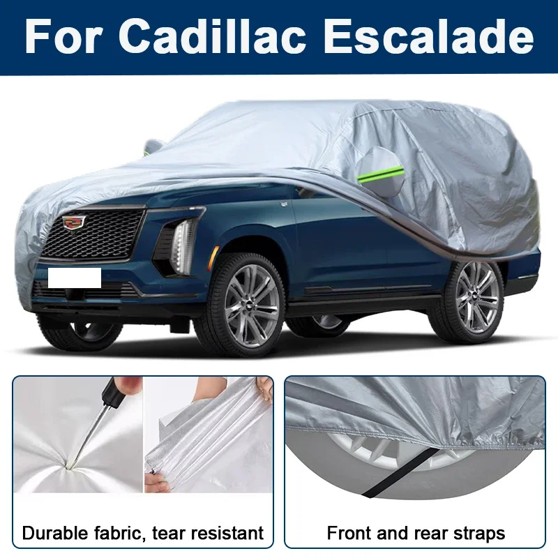 

Outdoor Full Car Cover For Cadillac Escalade with Reflective Strips Waterproof Snowproof Dustproof UV Protection Auto Accessory