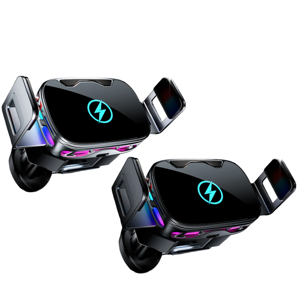 Auto Rotating Wireless Car Charger 15W with Air Vent Mount Holder for Efficient Phone Charging and Optimal Viewing Angle