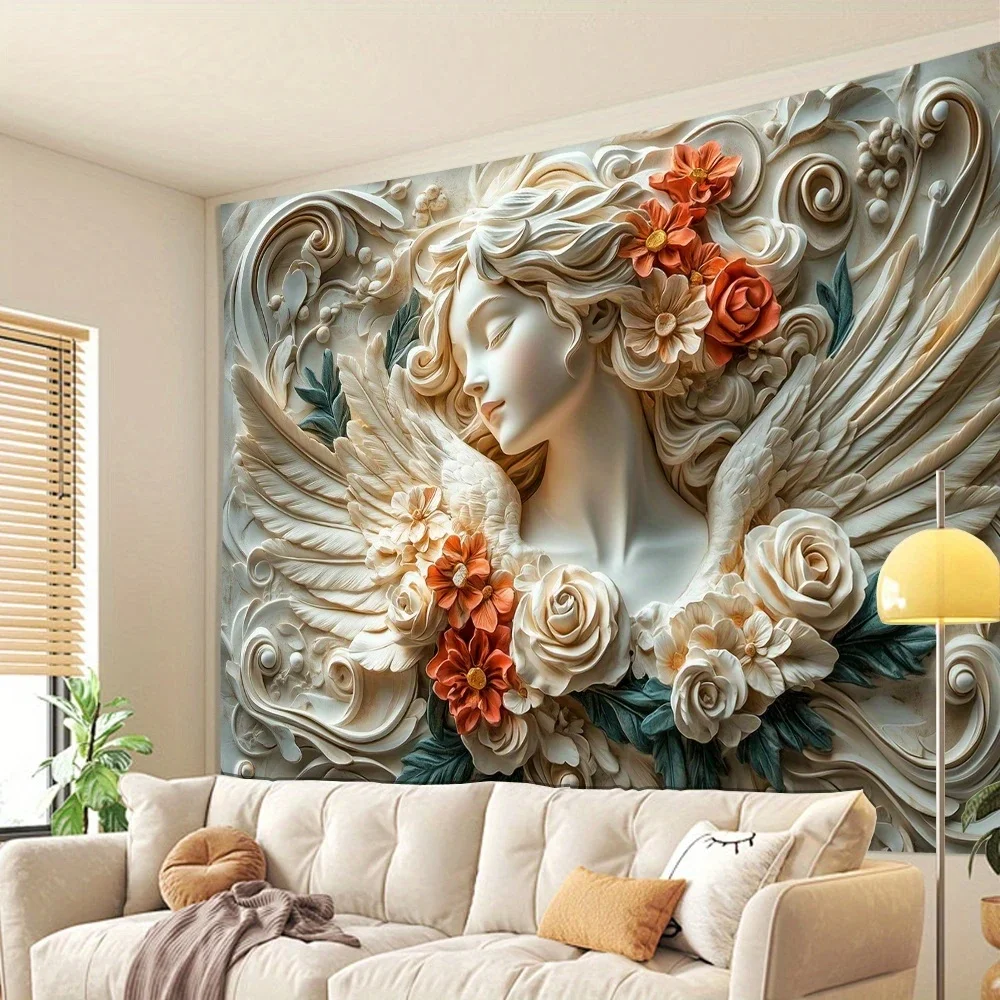 tapecaria-de-anjo-com-flores-–-asas-ornadas-guirlanda-floral-detalhes-intrincados-e-cores-suaves-para-decoracao-de-casa-elegante-e-romantica