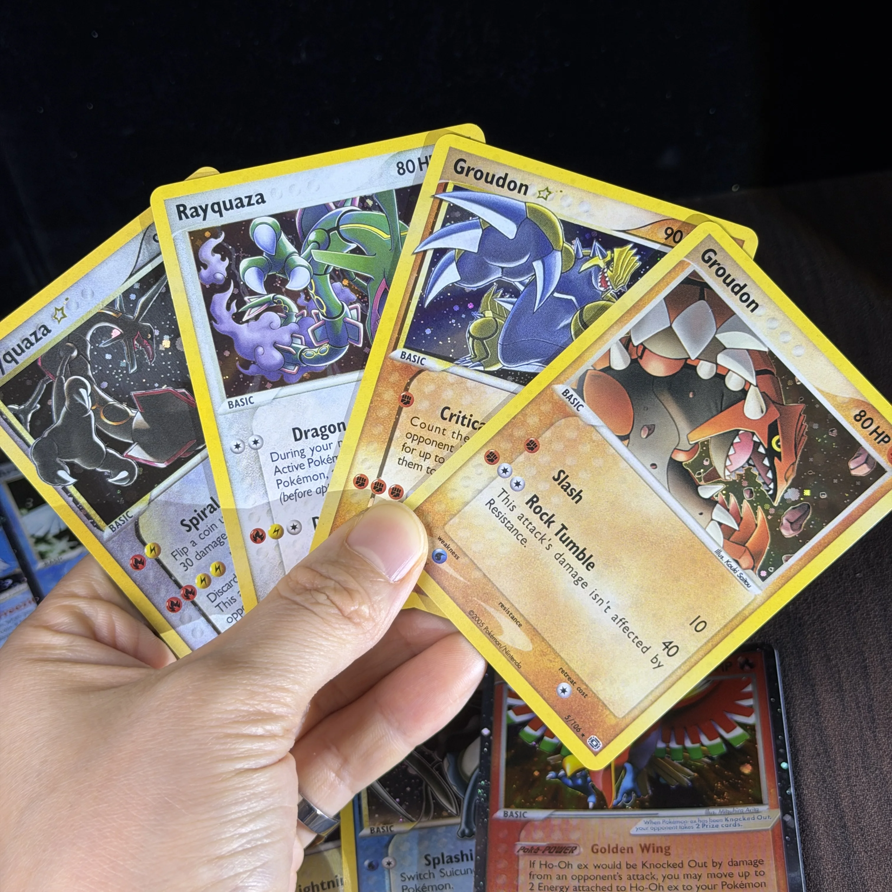 PKM Legendary Set Articuno Zapdos Moltres Lugia Ho-Oh Kyogre Groudon Rayquaza Raikou Entei Suicune Latias Holo Proxy TCG Cards