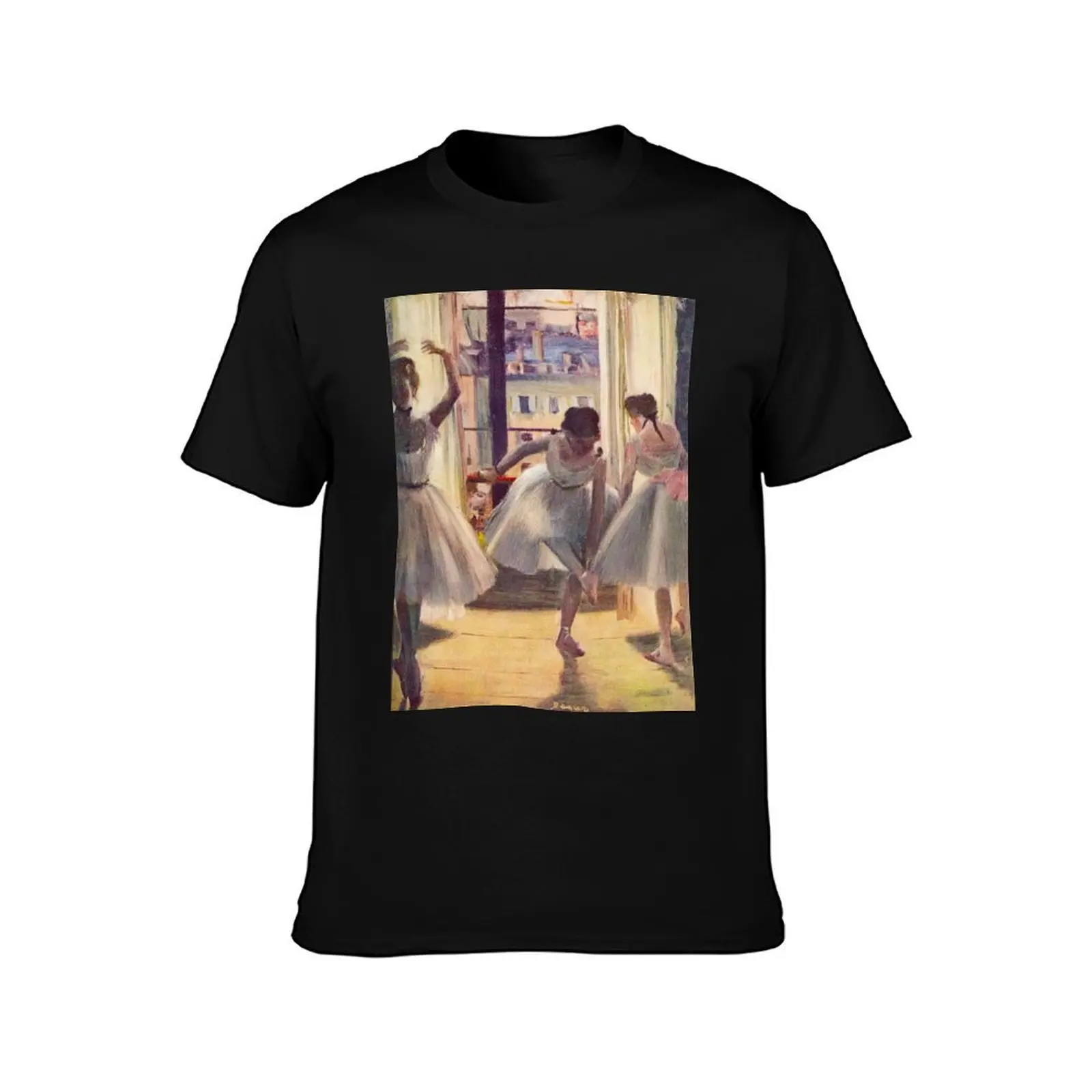 EDGAR DEGAS HD - Three Dancers in an Exercise Hall 1880 T-Shirt Plus Size Non-Shrink T-Shirt