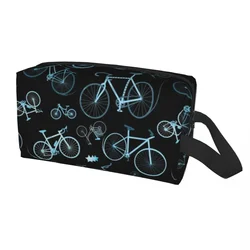 Borsa per il trucco per bici da bicicletta MTB per donna Organizzatore cosmetico da viaggio Borse da toilette per riporre i ciclisti del motociclista carino