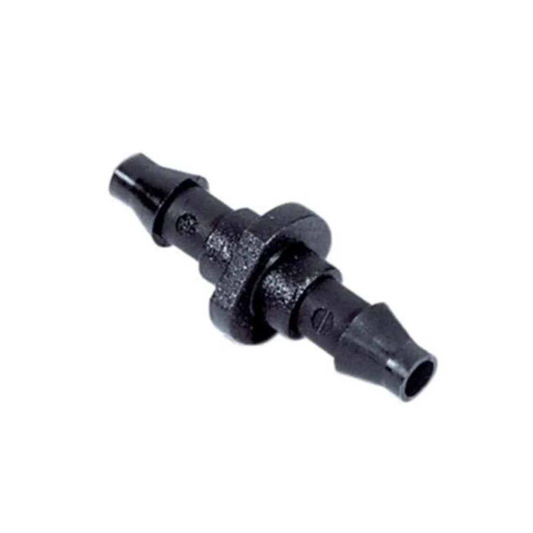 Coupling Hose Pipe Barbed Fittings Drip Irrigation Tubing Dripline Black Coupling Connector Replacement 100pcs/set