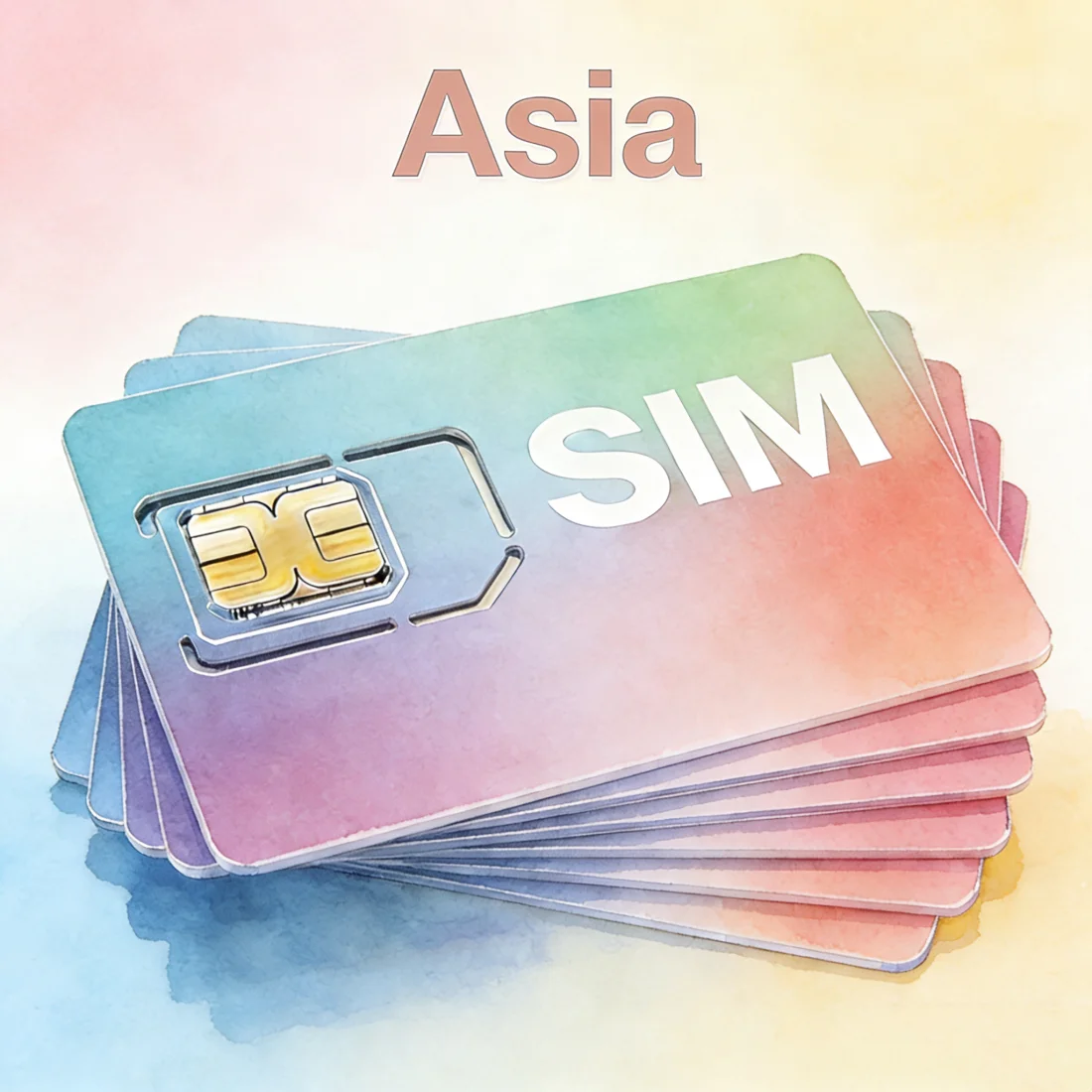 4G SIM Card Asia Roaming Universal 500M For IoT GPS Tracker PPT Walkie Talkie Cellular Usage