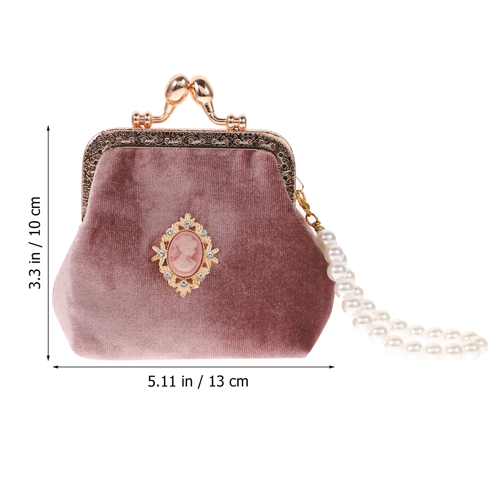 Style Coin Purse Portable Small Wallet For Women Vintage Change Bag Portable Small Wallet Lovely Pouch Pink