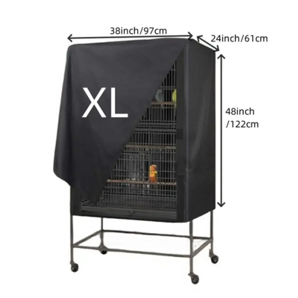 Bird Cage Cover Waterproof Dustproof Oxford Cloth Cage Cover Protective Bird Cage Supplies Two Handle Top Design Adjustable