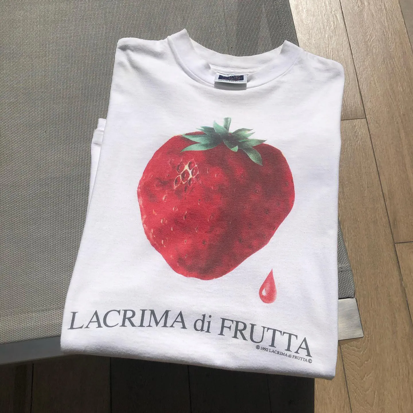  Healing Strawberry Design Short Sleeve T-Shirt Cotton Standard Fit Breathable Skin-Friendly Summer Casual round Neck