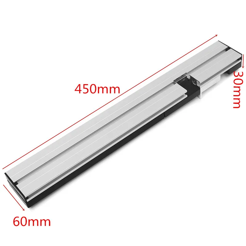 30x60x450mm Aluminum Box Joint Jig Kit for 0-90 Degree 450mm Angle Miter Gauge Woodworking Tool Table Saws Router Table