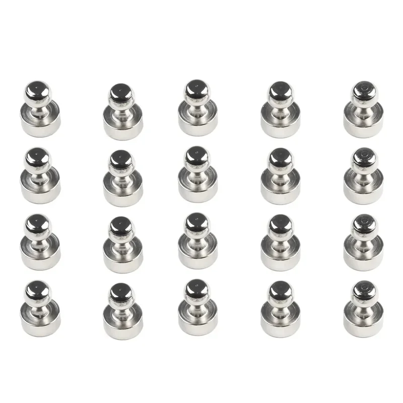 Cone-Shaped Magnetic Push Pins, Reusable Metal Board Magnets for Whiteboards, Fridge Notes, Photos and Home Office Displays