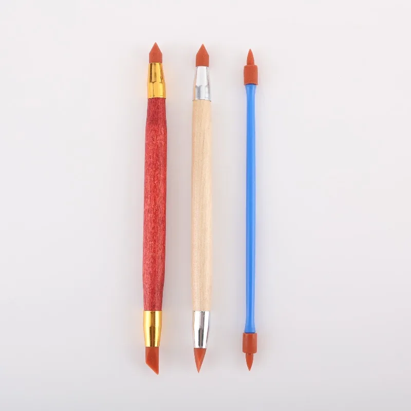 Clay Sculpting Tools Stainless Steel Round Ball Stylus Precision Trimming Wooden Carving Knives Pottery Clay Modeling Kit